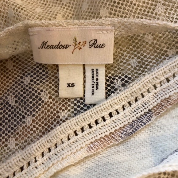 Anthropologie Meadow Rue Floral Lace Mesh Blouse - Picture 5 of 7